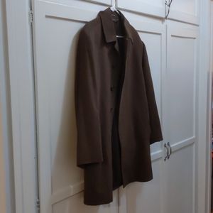 Brown Wool Men's Top Coat